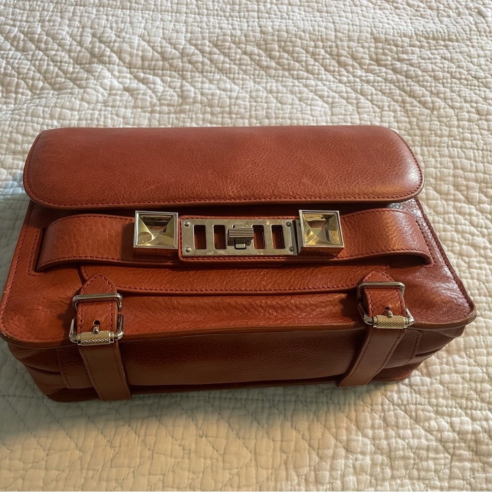 Calfskin PS11 Classic Shoulder Bag in Saddle